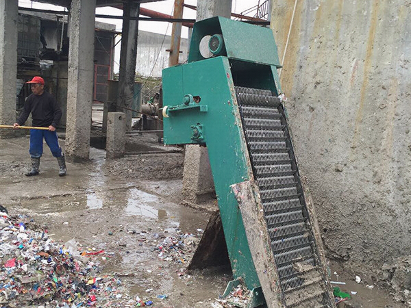 江苏国圣纸业有限公司机械格栅使用现场